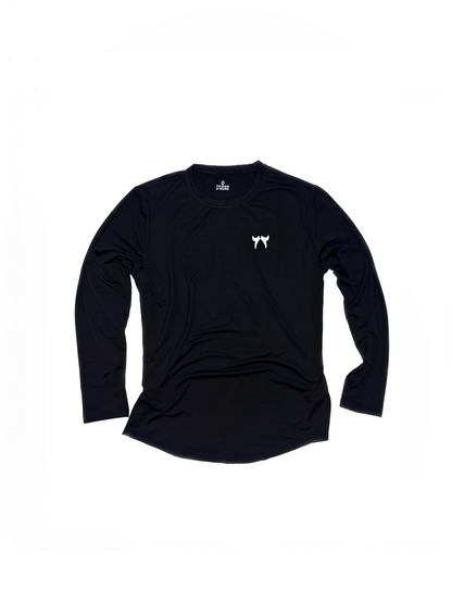 BLACK LONG SLEEVE TRAINING TOP