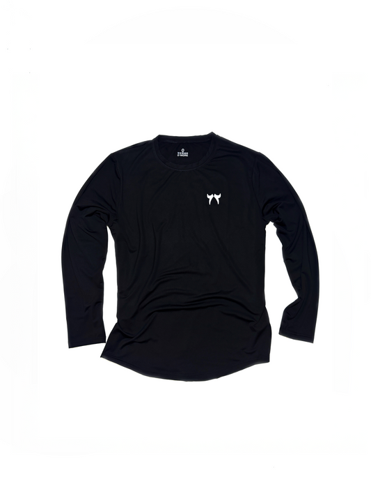 BLACK LONG SLEEVE TRAINING TOP